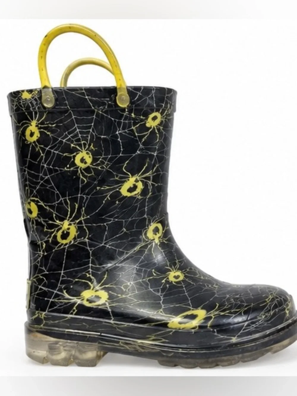 Western Chief Spider Halloween Theme Kids Rain Snow Light-up Waterproof Boots 10